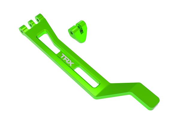 Traxxas Battery hold-down (green-anodized 6061-T6 aluminum) - Click Image to Close