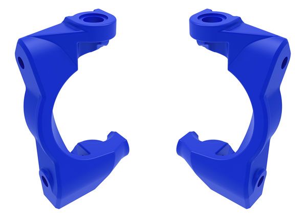 Traxxas Caster blocks (c-hubs), left & right (blue) - Click Image to Close