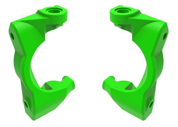 Traxxas Caster blocks (c-hubs), left & right (green) - Click Image to Close