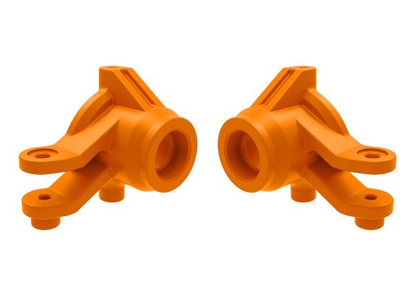 Traxxas Steering blocks, left & right (orange) - Click Image to Close