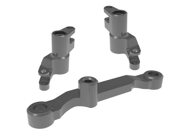 Traxxas Steering bellcranks, draglink (gray aluminum)