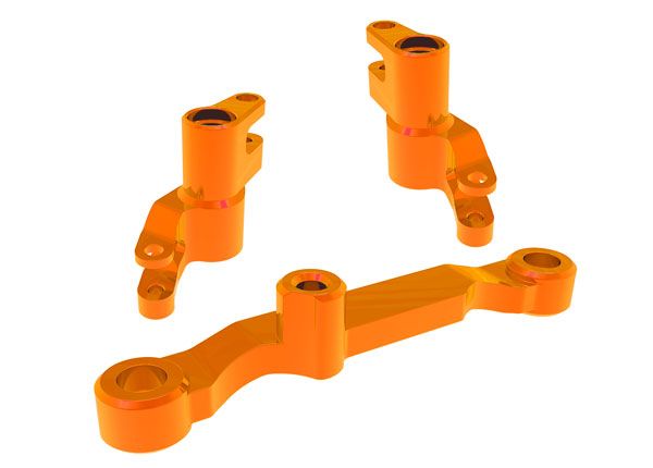 Traxxas Steering bellcranks, draglink (orange-anodized 6061-T6 aluminum)/ 3x13mm SS (with threadlock) (2)/ 3x12mm BCS (with threadlock) (2)/ 5x8x2.5mm ball bearings (2)/ 5x10x4mm ball bearings (2)