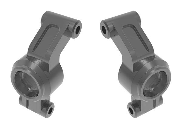 Traxxas Carriers, stub axle, aluminum (gray) (left & right)