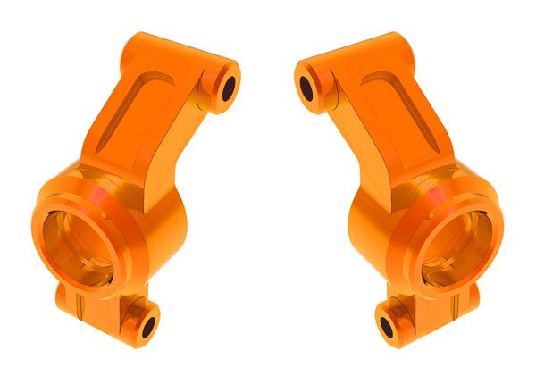 Traxxas Carriers, stub axle, 6061-T6 aluminum (orange-anodized) (left & right)