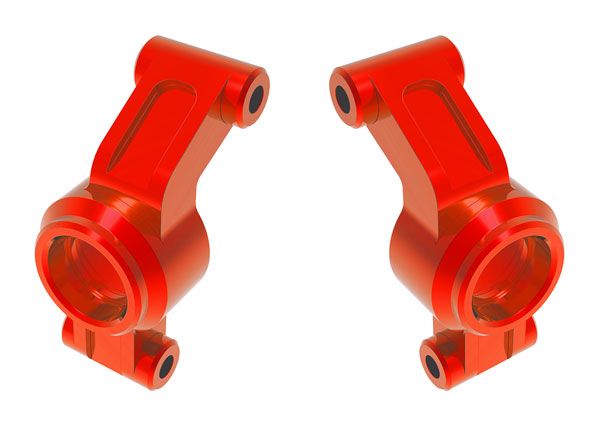 Traxxas Carriers, stub axle, aluminum (red) (left & right)