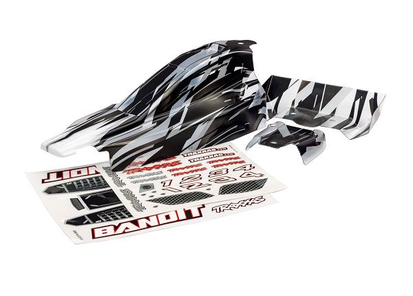 Traxxas Body, Bandit ProGraphix/ wing (requires paint) - Click Image to Close