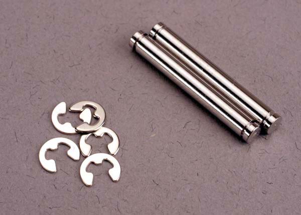 Traxxas Suspension Pins, 23mm Hard Chrome (2)/ E-Clips (4)