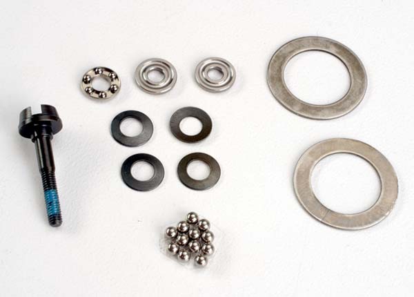 Traxxas Pro-Diff Rebuild Kit, Contains: Diff Shaft/Belleville Spring Washers (4)/ Diff Rings (2)/ Thrust Washers (2)/ Thrust Bearing/ Hard Carbide Diff Balls (12)