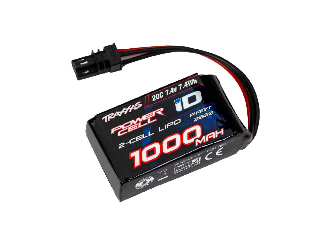 Traxxas 1000mAh 2S 7.4V 20C LiPo Battery (fits TRX-4M)