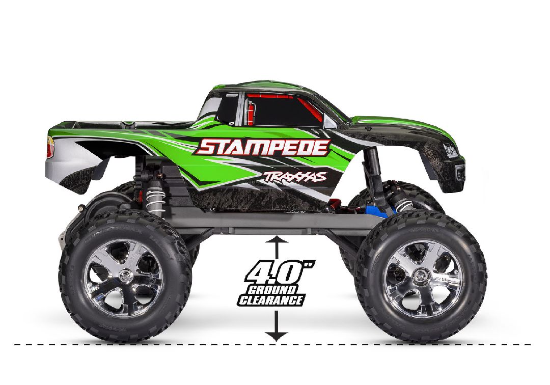 Traxxas Stampede 1/10 Monster Truck Extreme Heavy Duty - Green - Click Image to Close