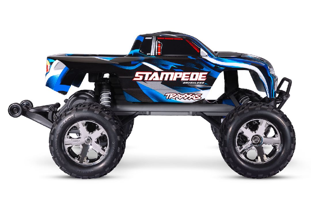Traxxas 1/10 Stampede 2WD BL-2S HD Clipless - Blue - Click Image to Close