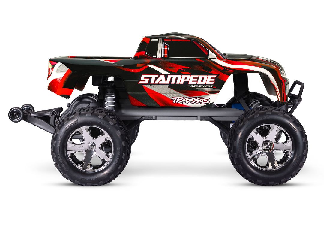 Traxxas 1/10 Stampede 2WD BL-2S HD Clipless - Red - Click Image to Close