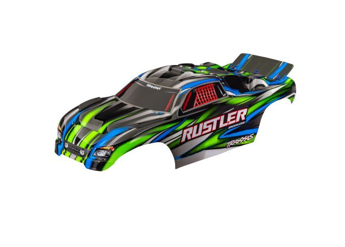 Traxxas Body Rustler Green Clipless