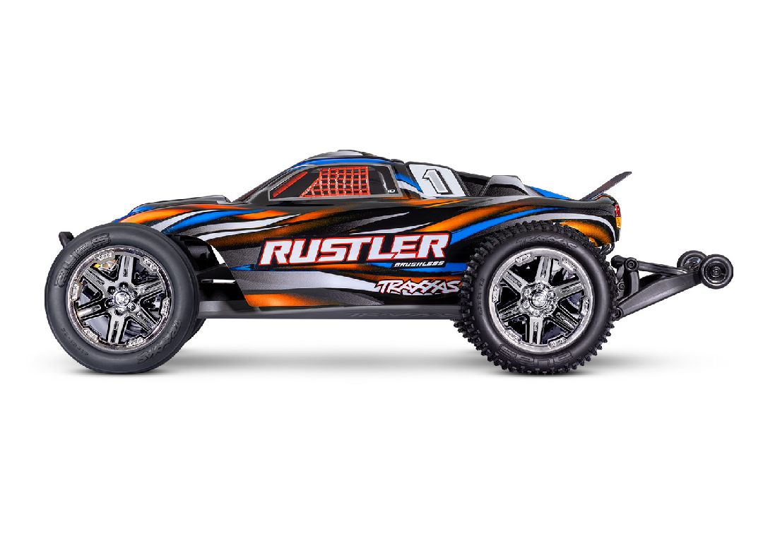Traxxas 1/10 Rustler 2WD BL-2S Clipless - Orange
