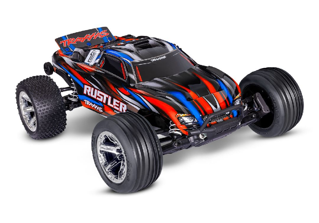 Traxxas 1/10 Rustler 2WD BL-2S Clipless - Red