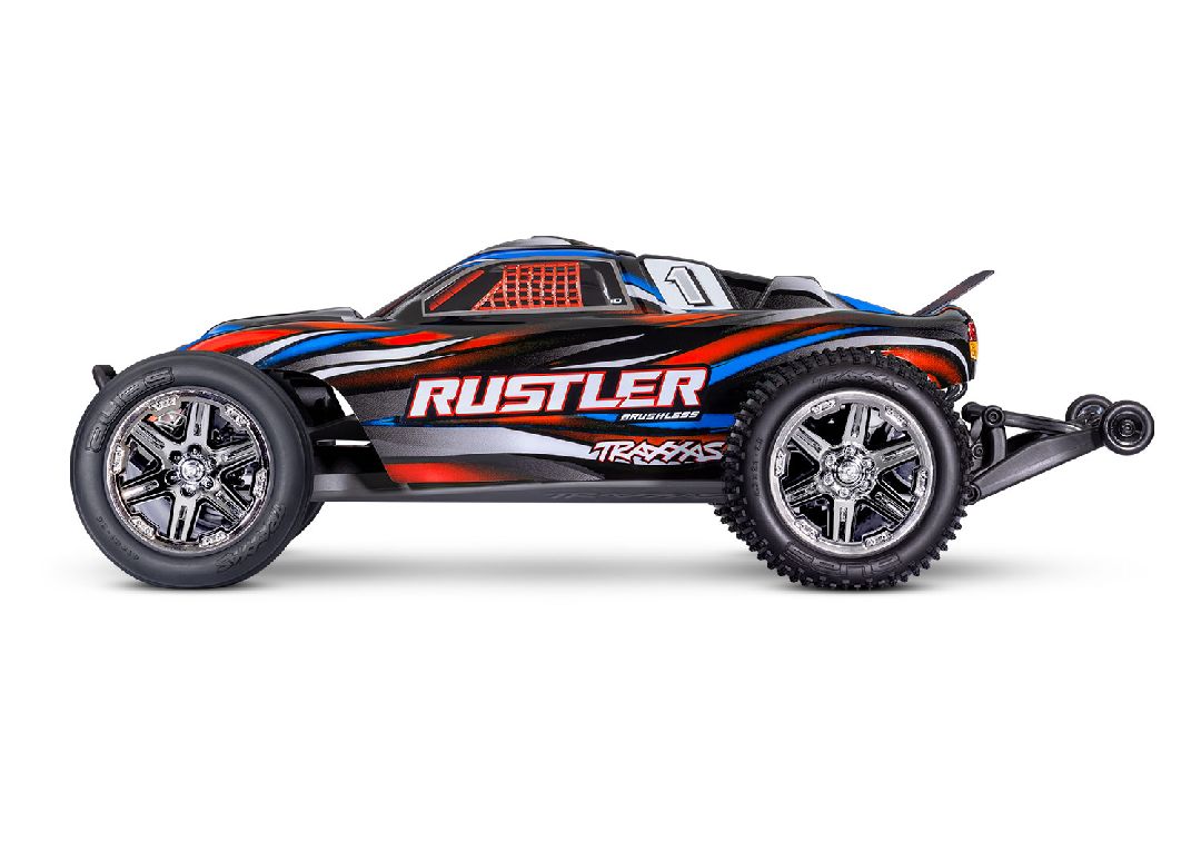 Traxxas 1/10 Rustler 2WD BL-2S Clipless - Red