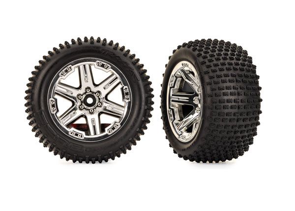 Traxxas Tire and Wheel, Rxt Chrm 2.8/Alias - Click Image to Close