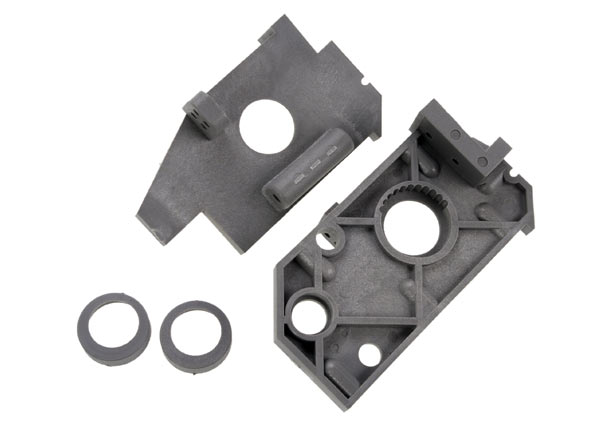 Traxxas Side Plates, Rear (L&R) (Grey) / Belt Tension Cams (2) (Grey)