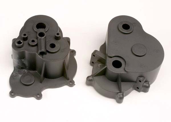 Traxxas Gearbox Halves (F&R)/ Rubber Access Plug