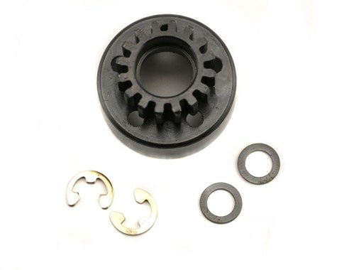 Traxxas Clutch bell (16T) 5x8x0.5mm fiber washer, 5mm e-clip (uses 5x11x4mm bearing)