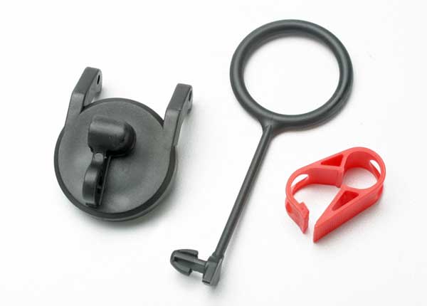 Traxxas Pull Ring, Fuel Tank Cap (1)/ Engine Shut-Off Clamp (1)