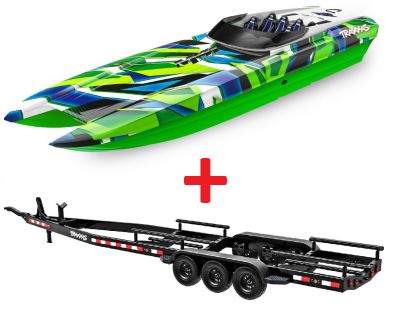 Traxxas DCB M41 Widebody 40" Catamaran GreenR w/ Trailer