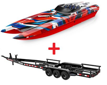 Traxxas DCB M41 Widebody 40" Catamaran RedR w/ Trailer