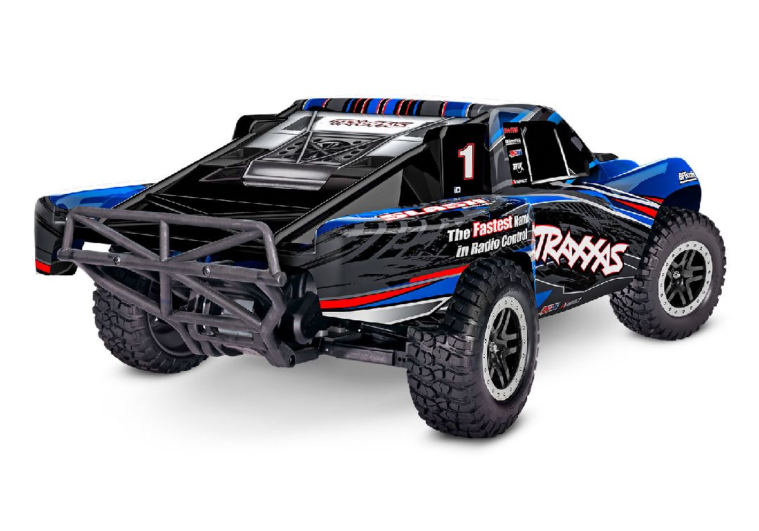 Traxxas Slash 1/10 Brushless 2WD Short Course Truck RTR - Blue - Click Image to Close