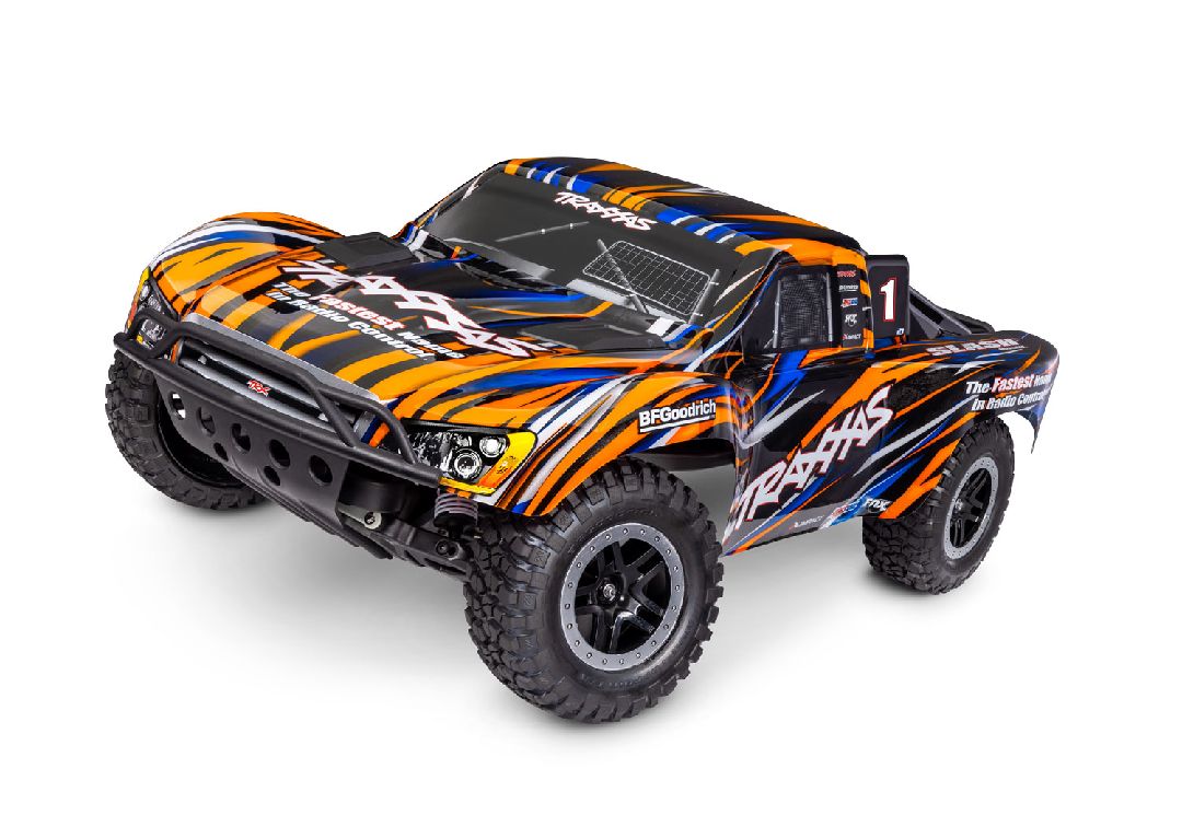 Traxxas Slash Brushless 1/10-Scale 2WD Short Course Racing Truck with Clipless Body. Ready-To-Race with TQ 2.4GHz radio system and BL-2s brushless ESC (fwd/rev) Requires Battery and Charger - Orange