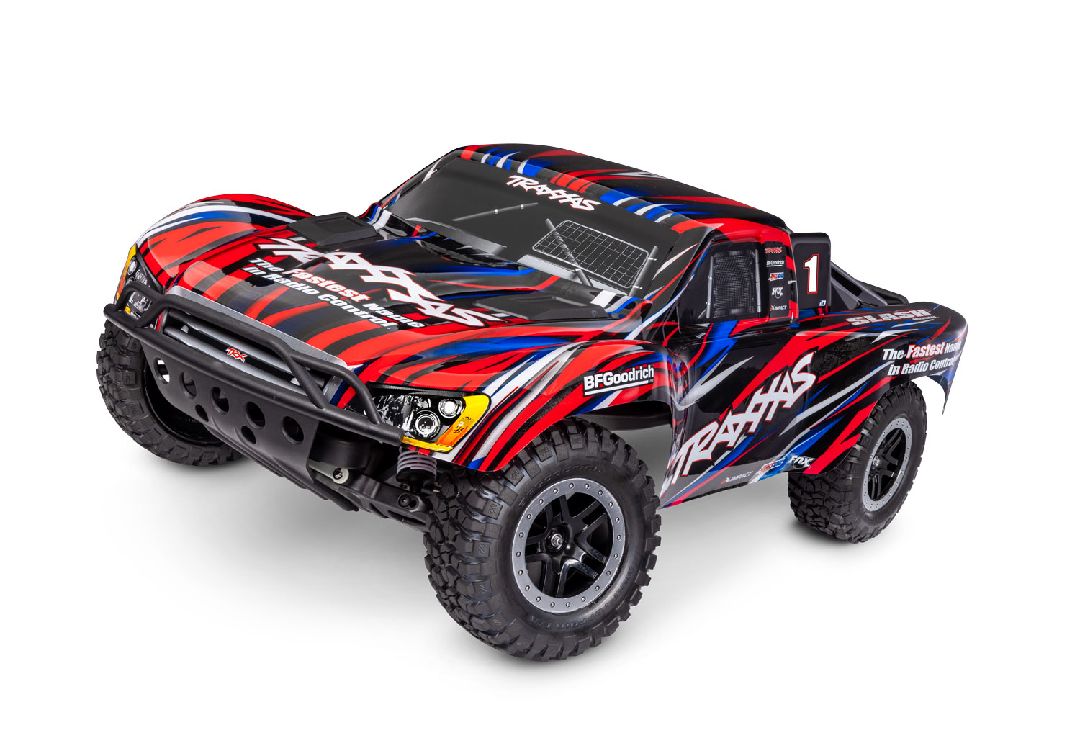 Traxxas Slash Brushless 1/10-Scale 2WD Short Course Racing Truck with Clipless Body. Ready-To-Race with TQ 2.4GHz radio system and BL-2s brushless ESC (fwd/rev) Requires Battery and Charger - Red