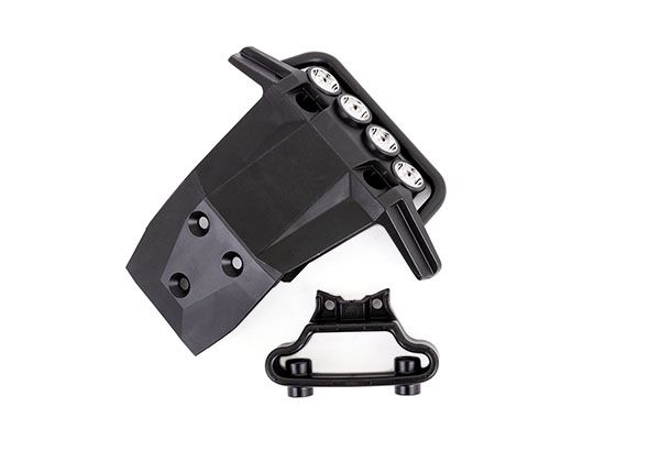 Traxxas Bumper, Front/ Bumper Support (Fits 4WD Rustler) (For Led Light Kit Installation)