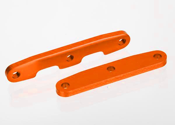 Traxxas Bulkhead tie bars, front & rear, aluminum (orange-anodized)