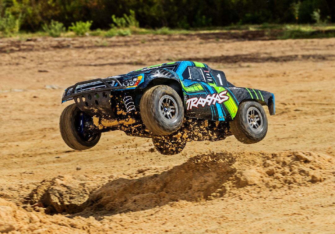 Traxxas Slash 4X4 Ultimate (Green): 1/10 4WD Short Course Truck - Click Image to Close