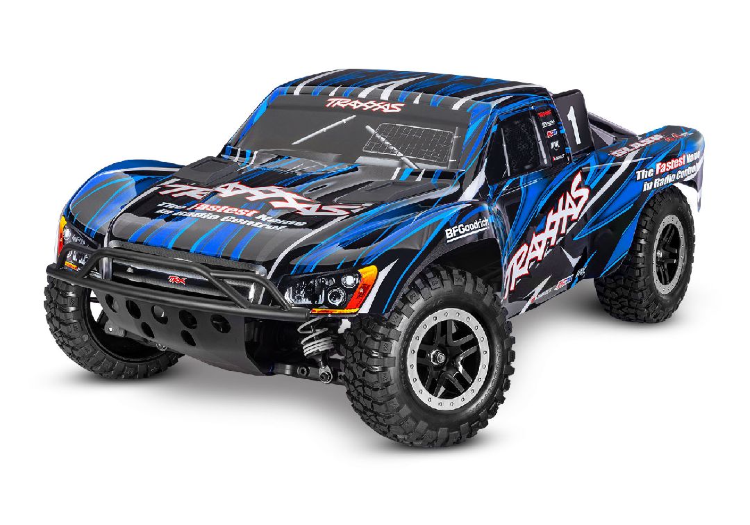 Traxxas Slash 4X4 1/10 Scale VXL Extreme HD - Blue - Click Image to Close