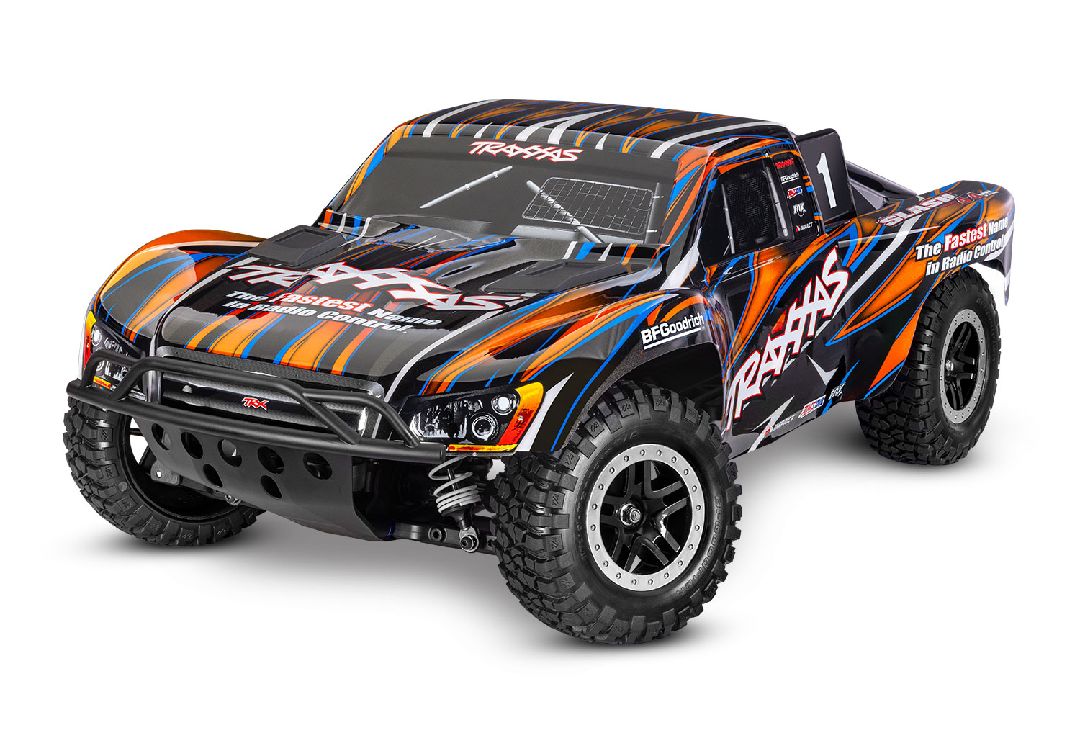 Traxxas Slash 4X4 VXL 1/10 Scale 4WD Brushless Short Course Truck with TQi Traxxas Link Enabled 2.4GHz Radio System & Traxxas Stability Management (TSM) Battery and Charger sold separately - Orange