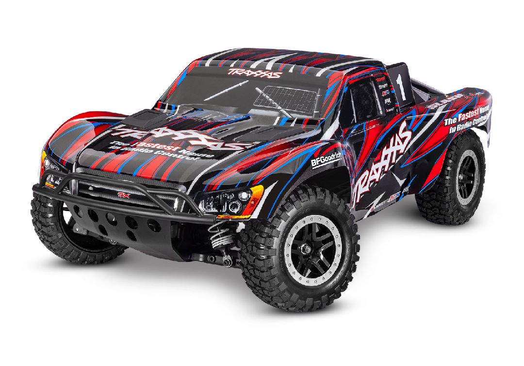 Traxxas Slash 4X4 VXL 1/10 Scale 4WD Brushless Short Course Truck with TQi Traxxas Link Enabled 2.4GHz Radio System & Traxxas Stability Management (TSM) Battery and Charger sold separately - Red