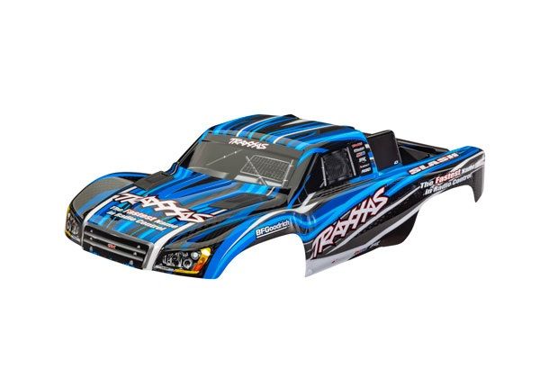 Traxxas Body, Slash 4X4 (also fits Slash VXL & Slash 2WD),blue (painted, decals applied) (assembled with front & rear latches for clipless mounting)