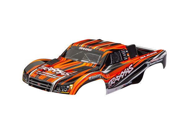 Traxxas Body, Slash, orange (for clipless mounting)