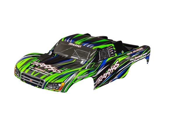 Traxxas Body, Slash, green (for clipless mounting) - Click Image to Close