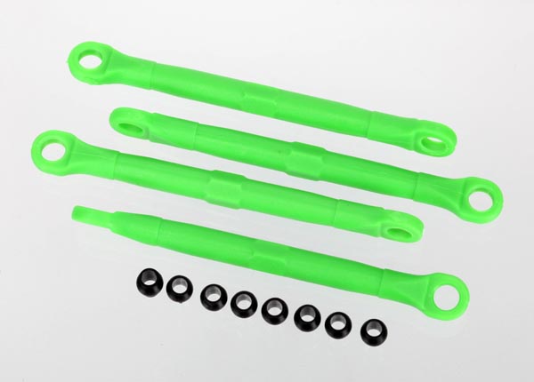 Traxxas Toe Link, Front & Rear, Green (Molded Composite) (Green) (4)/ Hollow Balls (8)