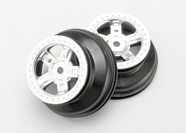 Traxxas Wheels, Sct Satin Chrome, Beadlock Style, Dual Profile (1.8