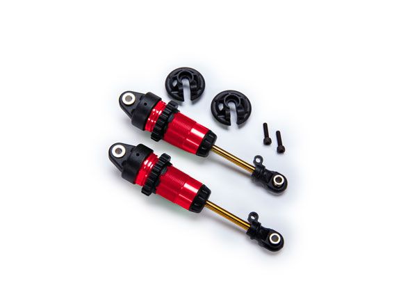 Traxxas Shocks, GTR long red-anodized fully assembled (2)