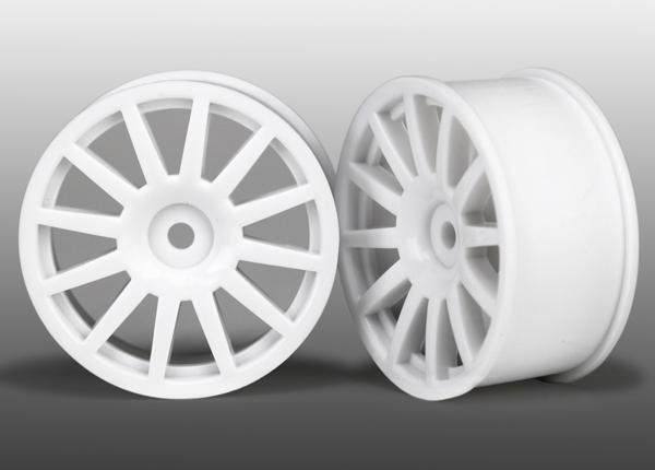 Traxxas LaTrax Tires Wheels, 12-spoke (white) (2)