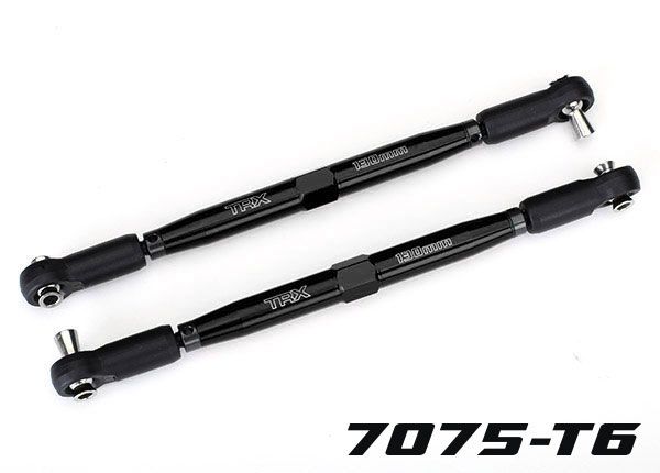 Traxxas Toe Links X-Maxx (Tubes Black-Anodized 7075-T6 Aluminum Stronger Than Titanium) (157MM) (2)/ Rod Ends Assembled With Steel