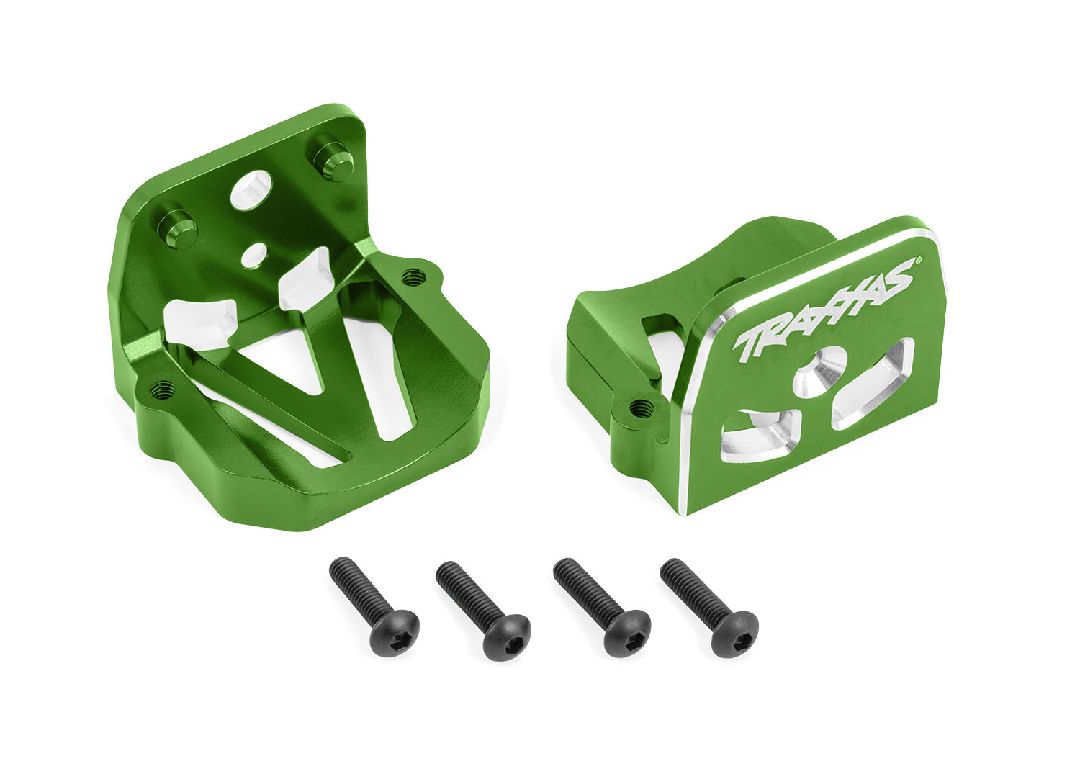 Traxxas Motor Mounts 6061-T6 Aluminum (Green-Anodized) (Front & Rear)