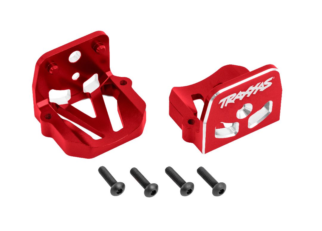 Traxxas Motor Mounts 6061-T6 Aluminum (Red-Anodized) (Front & Rear)