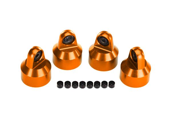 Traxxas Shock Caps Aluminum (Orange-Anodized) GTX Shocks (4)/ Spacers (8)