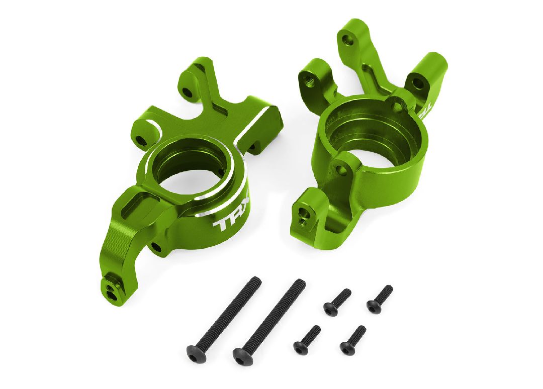 Traxxas Steering Blocks 6061-T6 Aluminum (Green-Anodized) Left & Right