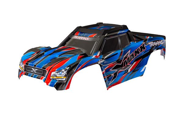 Traxxas Body, X-Maxx, blue (painted, decals applied) - Click Image to Close