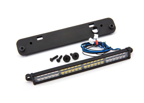 Traxxas LED light bar, rear, red (with white reverse light) (high-voltage) (24 red LEDs, 24 white LEDs, 100mm wide)/ light bar mount (fits Maxx®, Maxx Slash®, X-Maxx®, or XRT™)